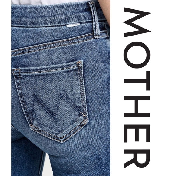MOTHER -The Looker Ankle Fray Jeans, Need for Speed, Blue, Size 26 - Picture 3 of 5